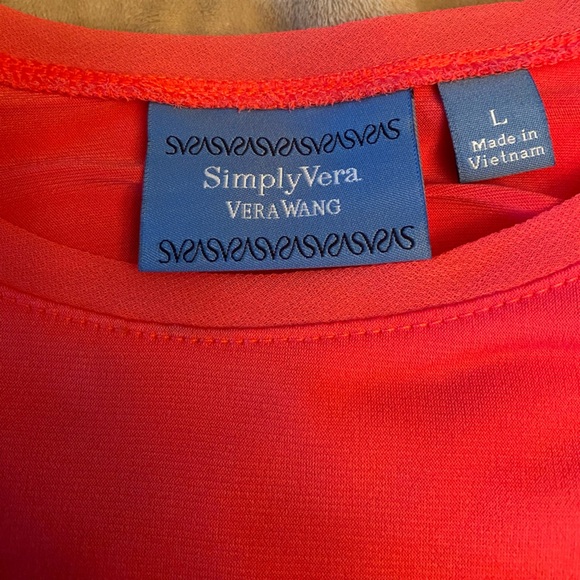 Simply Vera 3/4 Sleeve Pink Dress Size L - Picture 4 of 9